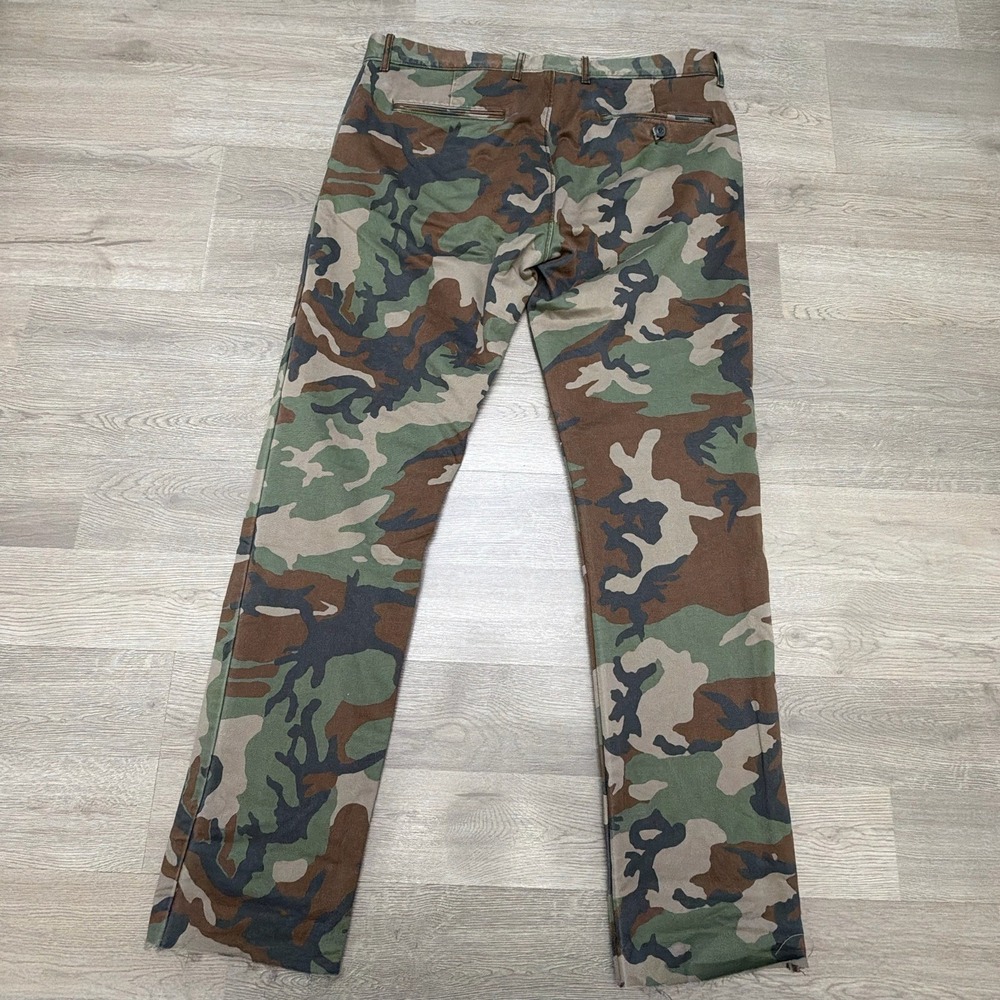 J.Crew 484 Slim Camo Chino Pants Men's 34x32 Woodland Camouflage Cotton - Picture 3 of 13